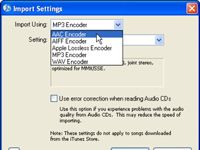 ���� - Cómo convertir las canciones a un formato de codificador diferente en itunes