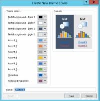 ¿Cómo crear una combinación de colores personalizada en PowerPoint 2013