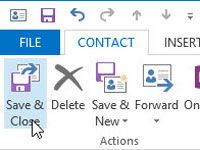 Cómo crear un nuevo registro de contacto en Outlook 2013