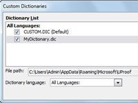 Cómo crear un nuevo diccionario personalizado en Excel 2010