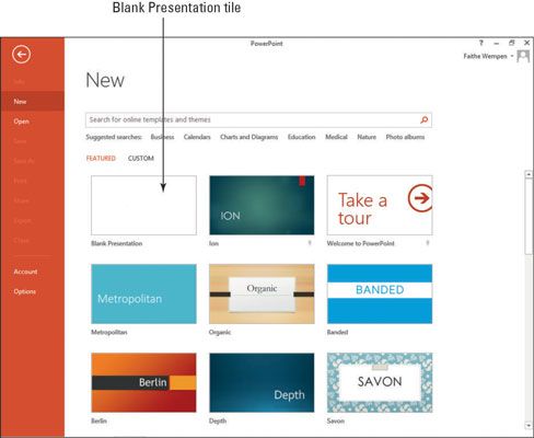 how can you create a new presentation
