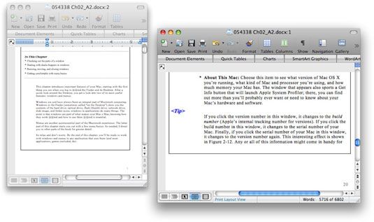 ���� - Cómo crear una nueva ventana en Word 2008 para Mac
