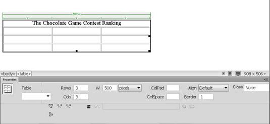 Cómo crear una tabla en Dreamweaver