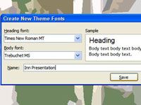 ¿Cómo crear una fuente del tema en PowerPoint 2007
