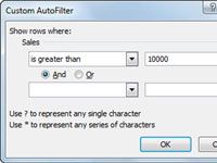 Cómo crear Autofiltros personalizados para los números en Excel 2010