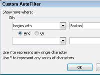 Cómo crear Autofiltros personalizados para el texto en Excel 2010