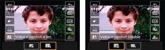 También puede activar y desactivar la función Instantánea de Vídeo a través de la pantalla de configuración rápida.