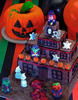 ���� - Cómo decorar tu pastel mansión embrujada de halloween