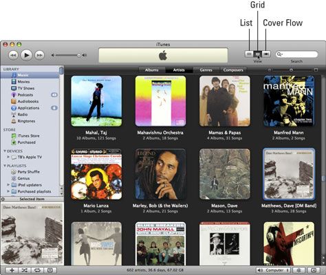 ���� - Cómo mostrar el contenido de iTunes en vista de lista