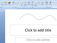 Cómo dibujar una línea curva en la diapositiva de PowerPoint 2007
