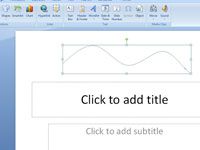Cómo dibujar una línea curva en la diapositiva de PowerPoint 2007