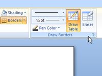 Cómo dibujar una línea de la tabla por la línea en Word 2007