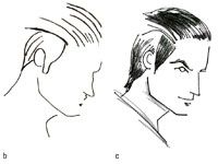 Cómo dibujar peinados para figuras de la moda masculina