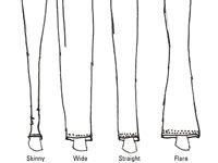 Cómo dibujar puños elegantes y dobladillos de los pantalones de moda