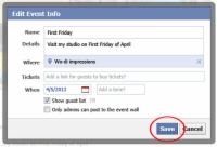 Cómo editar tu negocio's facebook event