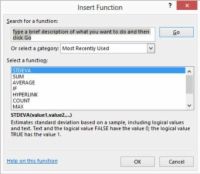 Cómo introducir una función en Excel con el comando función