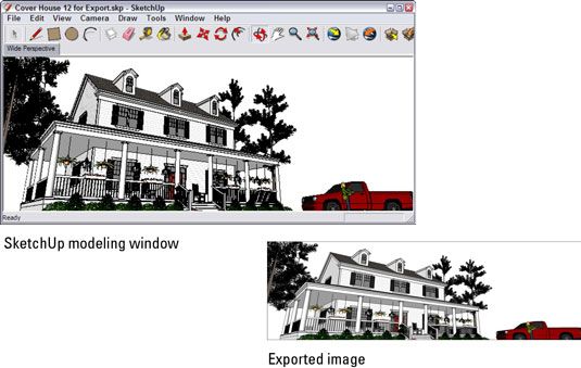 ���� - Cómo exportar una imagen de trama de Google SketchUp 8