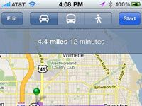���� - ¿Cómo encontrar una ruta de transporte público con la aplicación de mapas iPhone