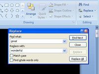 Cómo buscar y reemplazar texto en PowerPoint 2007