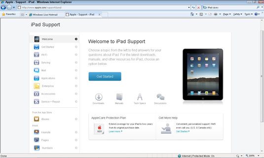 ���� - Cómo obtener soporte técnico para su ipad