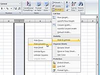 Cómo ocultar y mostrar filas y columnas en Excel 2007