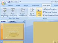 Cómo ocultar o mostrar una diapositiva de PowerPoint 2007