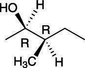 Una molécula con dos centros quirales.