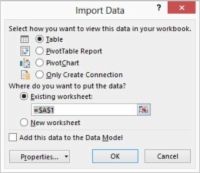 Cómo importar una tabla de base de datos en Excel