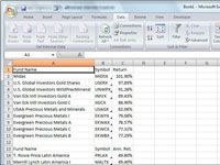 Cómo importar datos en línea en Excel 2007 con una consulta web