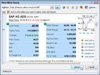 Cómo importar datos en línea en Excel 2010 con una consulta web