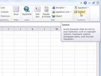 ¿Cómo insertar símbolos y caracteres especiales en Excel 2010
