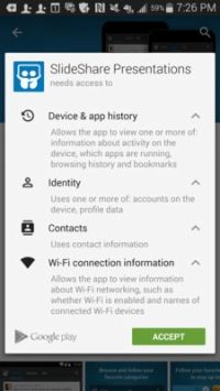Cómo instalar SlideShare en el Android Samsung Galaxy Note 4