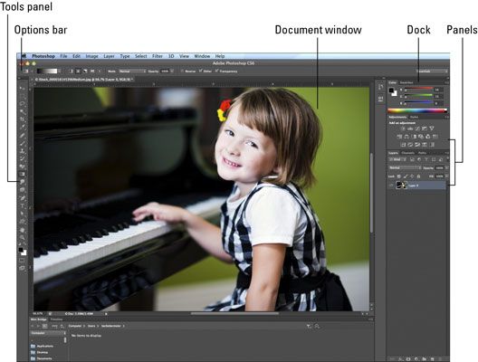 Cómo lanzar CS6 photoshop y personalizar el escritorio