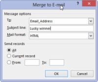 ¿Cómo unir al correo electrónico de Outlook en Word 2013