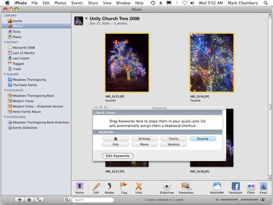 ���� - Cómo organizar sus imágenes de iPhoto con palabras clave