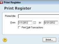 Cómo imprimir un Quicken 2012 registro de cheques