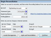 ¿Cómo conciliar una cuenta bancaria en QuickBooks 2010