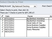 Cómo grabar e imprimir cheques en QuickBooks 2012