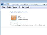 Cómo cambiar el nombre de las cuentas de usuario en una red principal de Windows 7