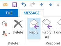 Cómo responder a un mensaje en Outlook 2013