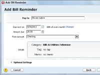 Cómo programar un pago de factura en Quicken 2013