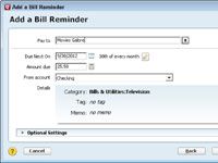 Cómo programar un recordatorio factura en Quicken 2012