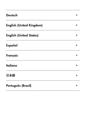 Seleccione un idioma aquí en una primera generación de Kindle Paperwhite.