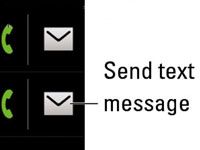 ���� - ¿Cómo enviar un mensaje de texto a un contacto en su Droid X