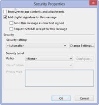 Cómo enviar un mensaje de Outlook 2013 con una firma digital