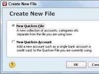 Cómo crear un nuevo archivo en Quicken 2013 o 2014