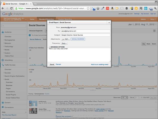 ���� - Cómo configurar una notificación por correo electrónico de informes de Google Analytics