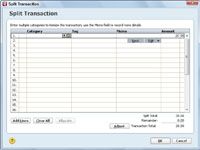 ¿Cómo dividir una transacción en Quicken 2013