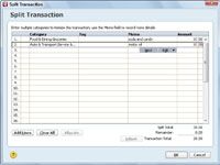 ¿Cómo dividir una transacción en Quicken 2013
