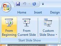 Cómo iniciar una presentación de diapositivas de PowerPoint 2007